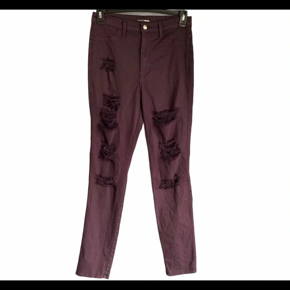 Fashion Nova Distressed High Rise Skinny Jeggings - Picture 1 of 7
